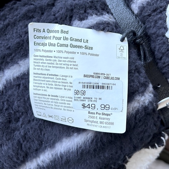 Cabela's Bedding White River Giant Cozy Berber Fleece Throw Blanket